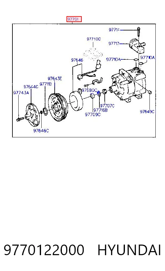 Compresor de ac Hyundai Sonata III