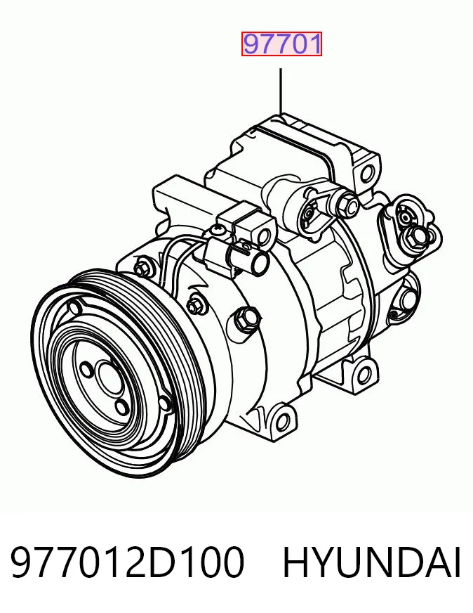 977012D100 Hyundai/Kia Compresor climatizador