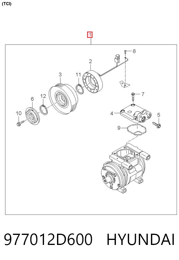 977012D600 Hyundai/Kia Compresor climatizador