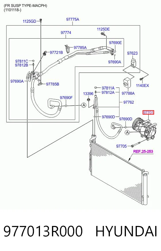 977013R000 Hyundai/Kia Compresor climatizador