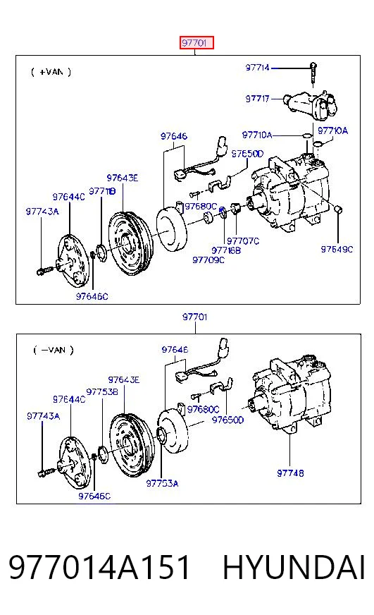Compresor de aire acondicionado para Hyundai H100 P
