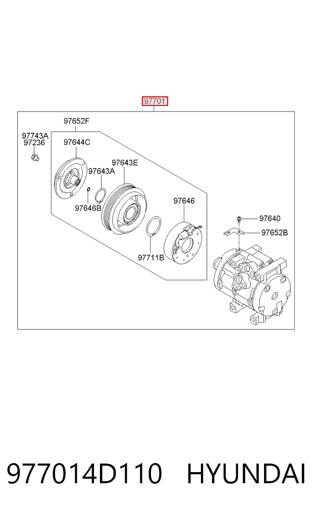 Compresor de aire acondicionado para KIA Carnival VQ
