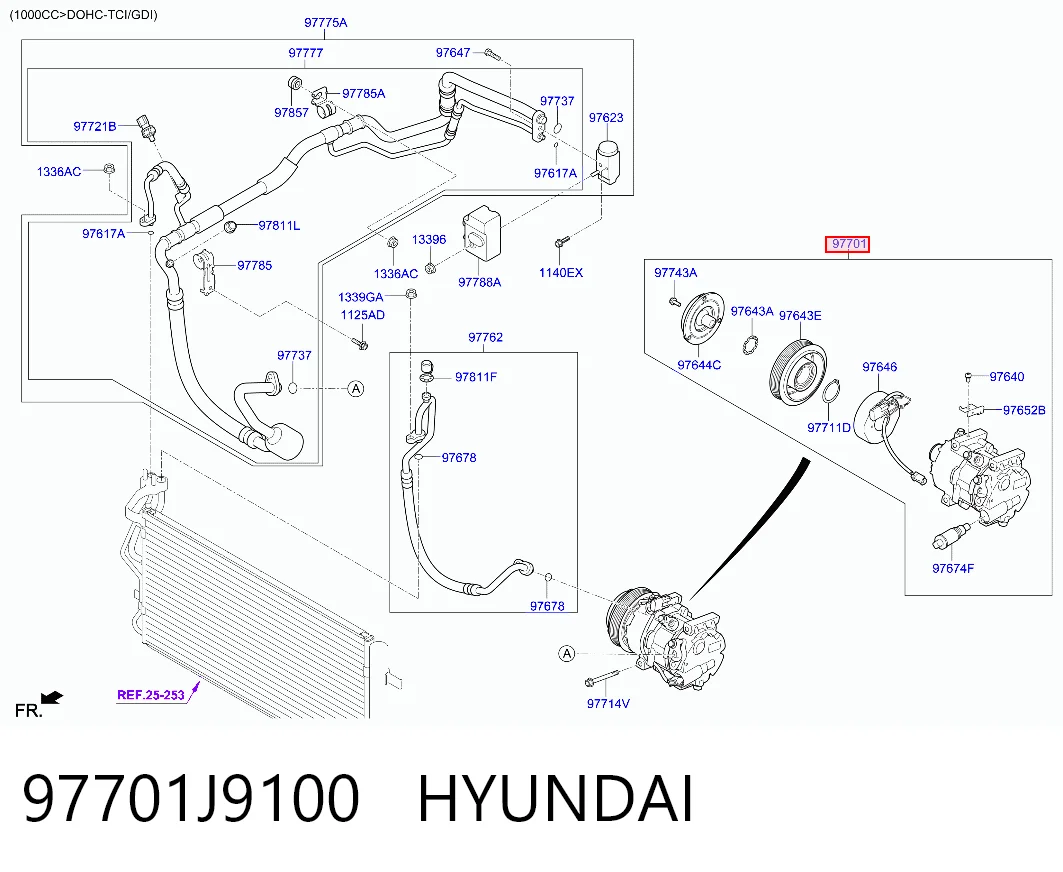 Compresor de ac Hyundai KONA 