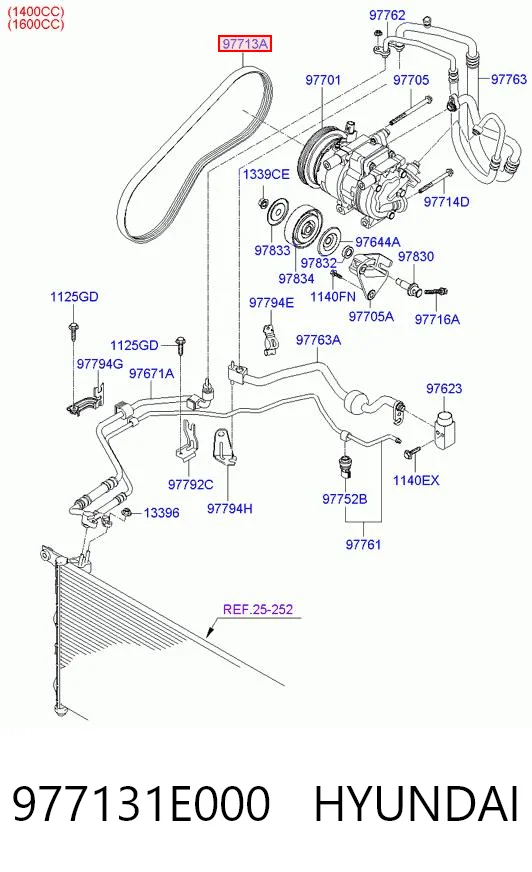 977131E000 Hyundai/Kia Correa poly v