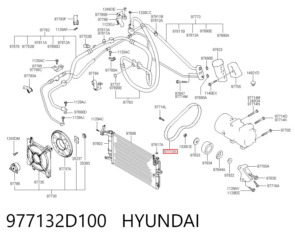 977132D100 Hyundai/Kia Correa poly v