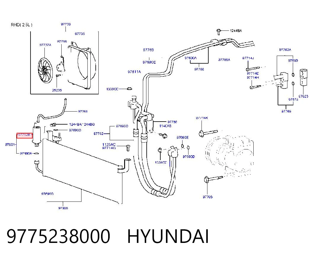 Sensor de baja presion aire acondicionado para Hyundai Sonata IV EU4