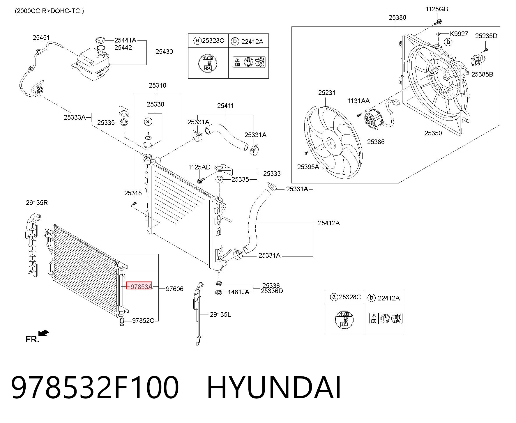 978532F100 Hyundai/Kia Filtro deshidratante aire acondicionado