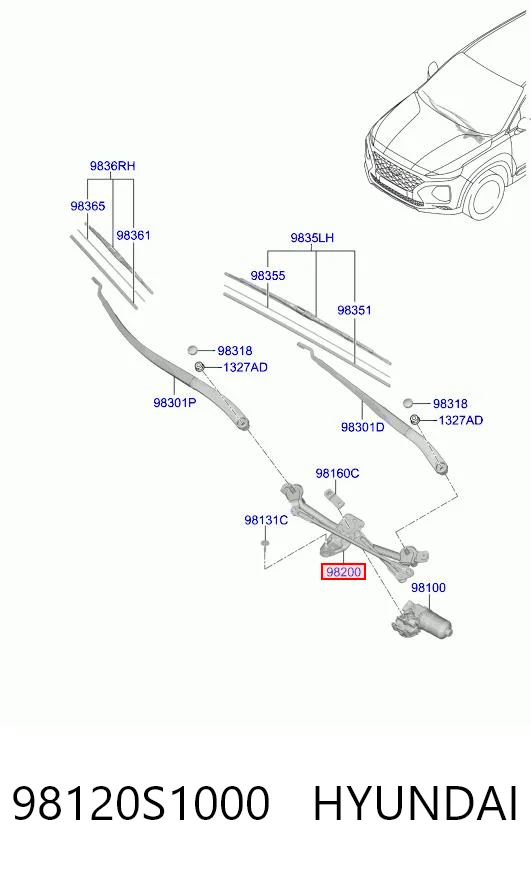Motor limpiaparabrisas para KIA Sorento III UM
