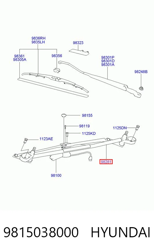 Comprar Trapezio del limpiaparabrisas Hyundai Sonata EU4 a bajo precio