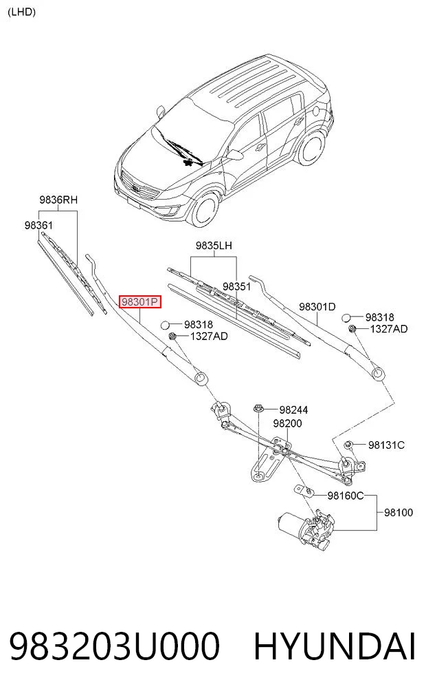 Comprar Brazo del limpiaparabrisas KIA Sportage III SL a bajo precio
