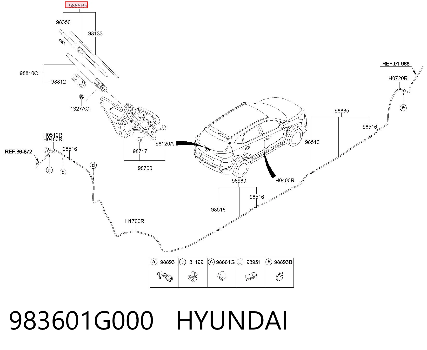 Limpiaparabrisas posterior Fiat Tipo  (160)
