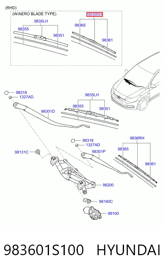 Escobilla del limpiaparabrisas del lado del conductor Lexus LS 460/460L sedán (USF4) (2006 - 2026) precio, desde 10,77 EUR