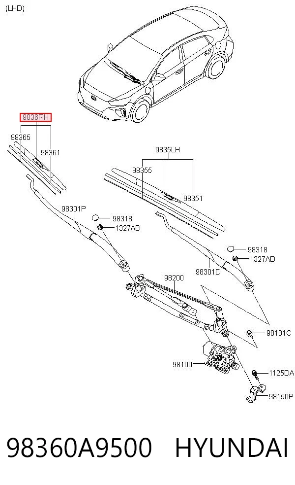Escobilla del limpiaparabrisas trasero Renault Clio V hatchback (B7) (2019 - 2026) precio, desde 8,28 EUR