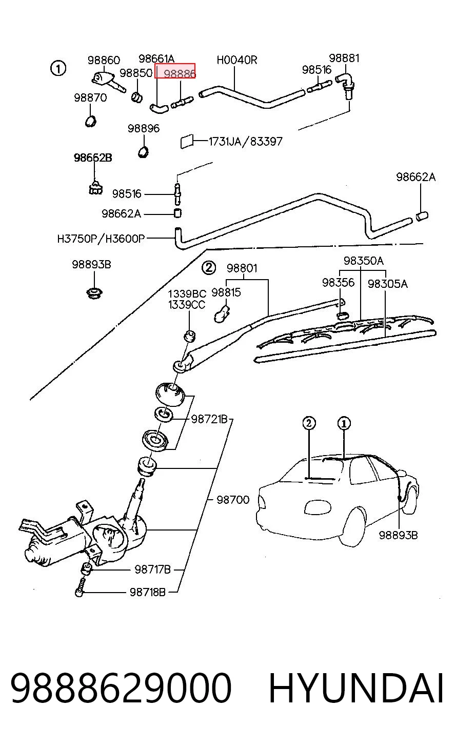 9888629000 Hyundai/Kia