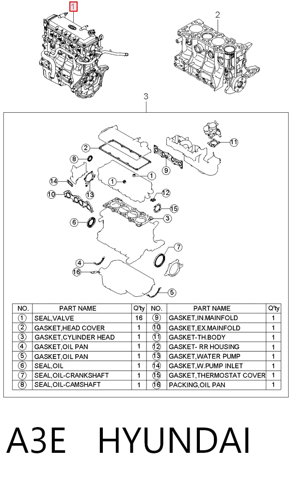 A3E Hyundai/Kia Motor completo