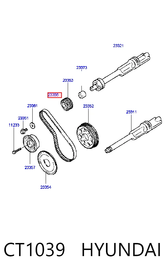 Correa del eje de equilibrado CT1039 HYUNDAI