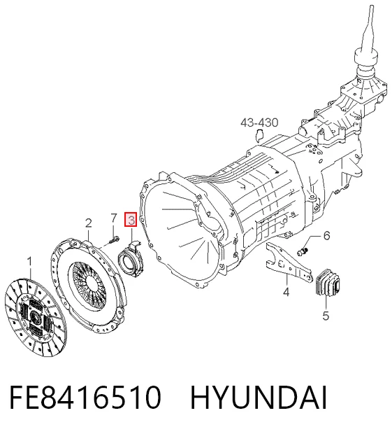 Cojinete de embrague FE8416510 HYUNDAI