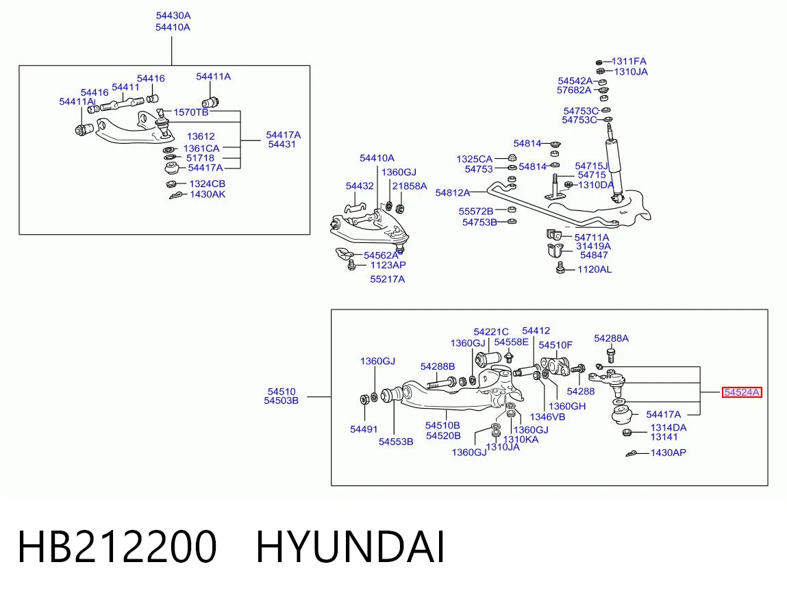  Rótula inferior de suspensión Hyundai Galloper 