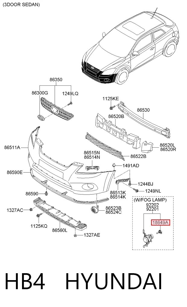 HB4 Hyundai/Kia Filtro de gasolina