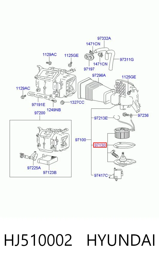 Precio del repuesto Ventilador interior Galloper  SUV