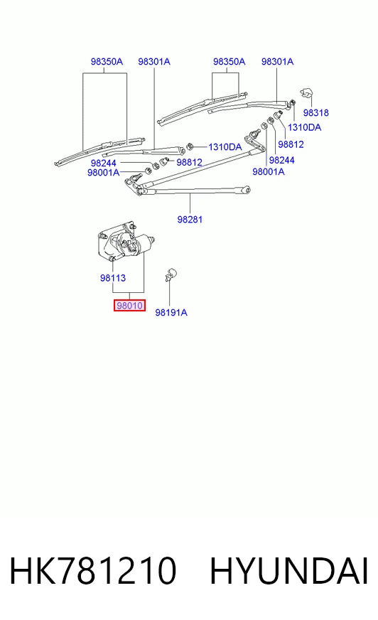 Comprar Motor limpiaparabrisas Hyundai Galloper  JK