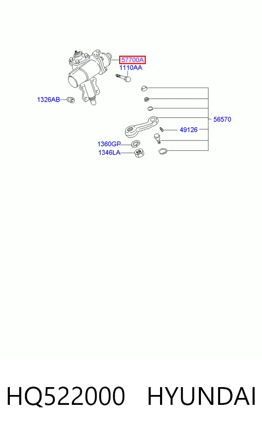 Caja de dirección para Hyundai Galloper  JK