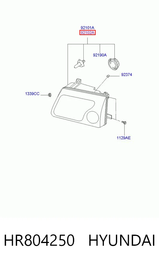 Faro derecho para Hyundai Galloper JK