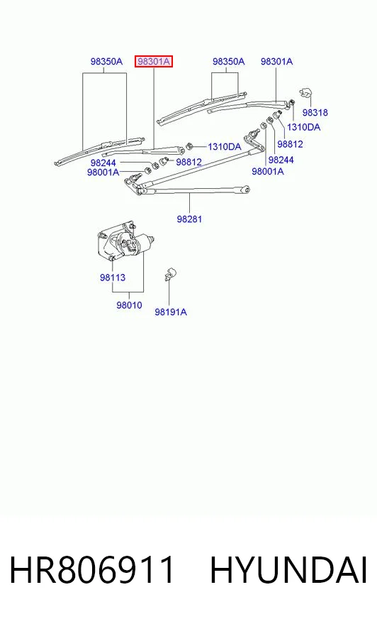 Comprar Brazo del limpiaparabrisas Hyundai Galloper  JK a bajo precio