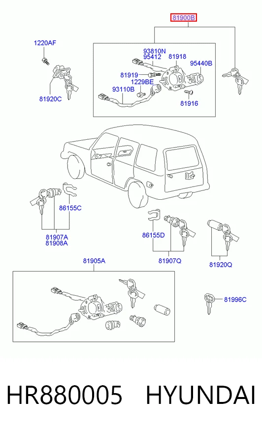 Comprar Cerradura de encendido Hyundai Galloper  JK a bajo precio