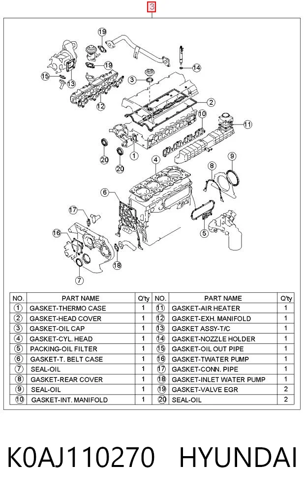 Comprar Kit completo de juntas del motor Carnival I UP