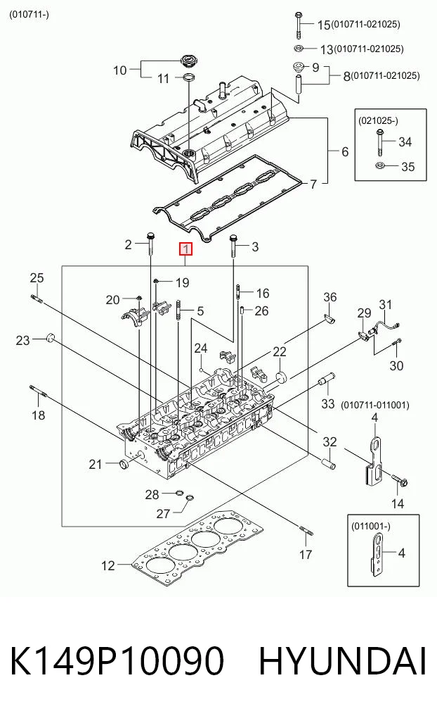 Cabeza del motor para KIA Carnival II GQ