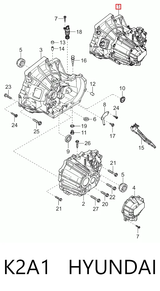 K2A1 Hyundai/Kia Transimisión manual