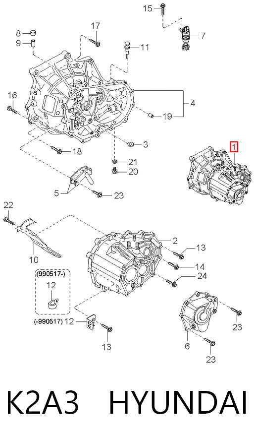 Caja de cambios 0K2A303000 Honda