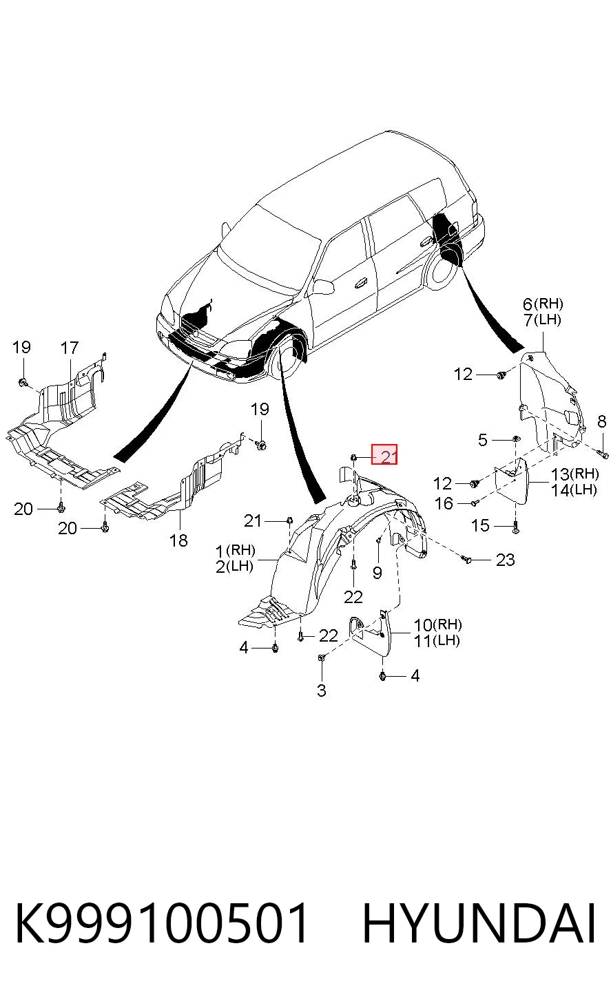 K999100501 Hyundai/Kia