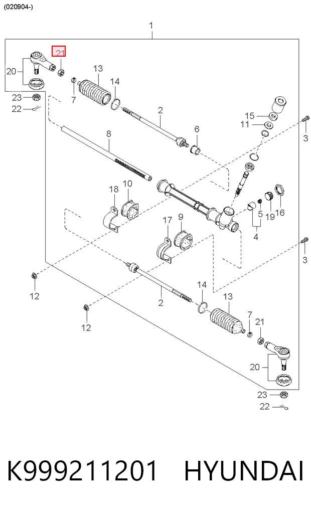 Comprar I10310OEM Korea (oem) Rótula barra de acoplamiento exterior
