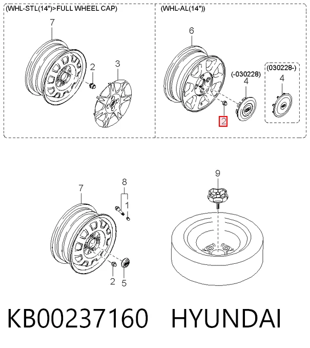 Perno de rueda KIA Optima  (2015-2019)