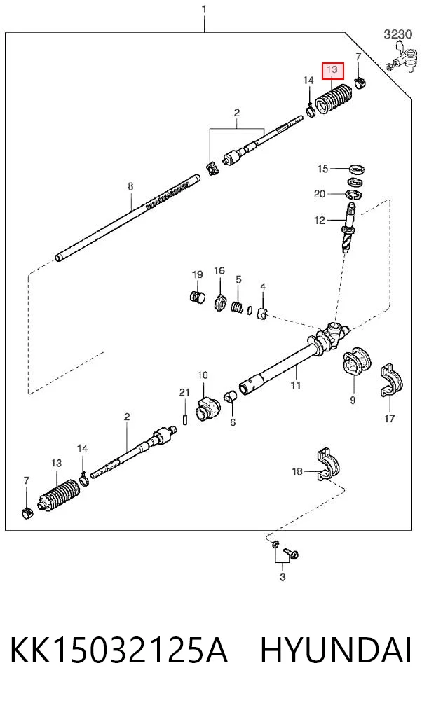 Fuelle dirección para Subaru Impreza GC