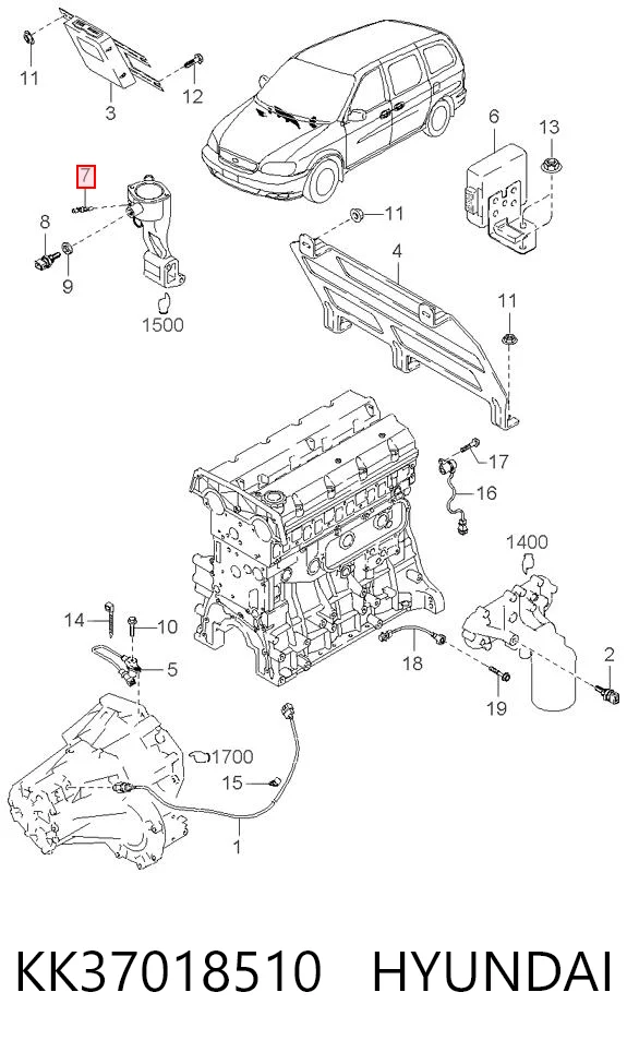 Sensor temperatura refrigerante KIA Carnival I (1999-2001)