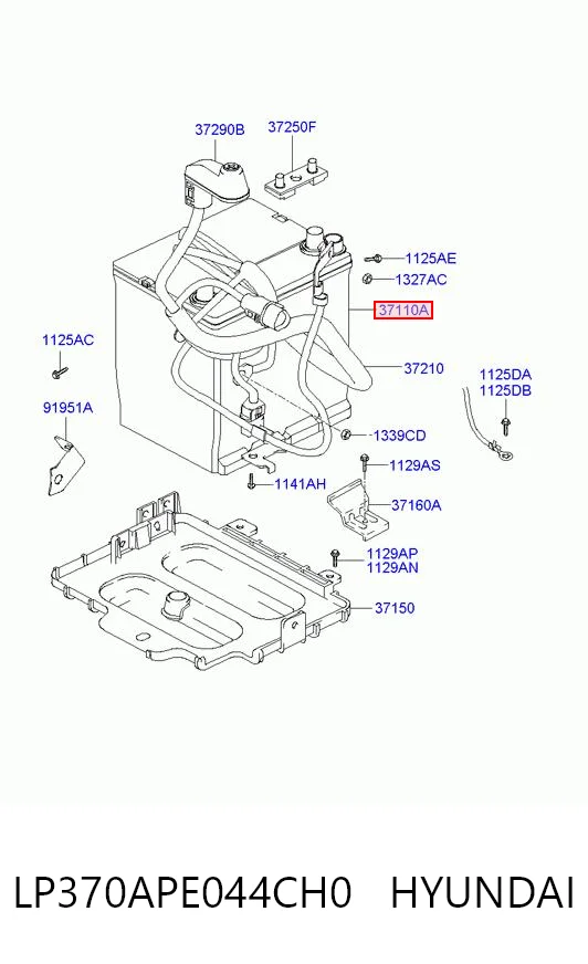 Batería de arranque HYUNDAI LP370APE044CH0
