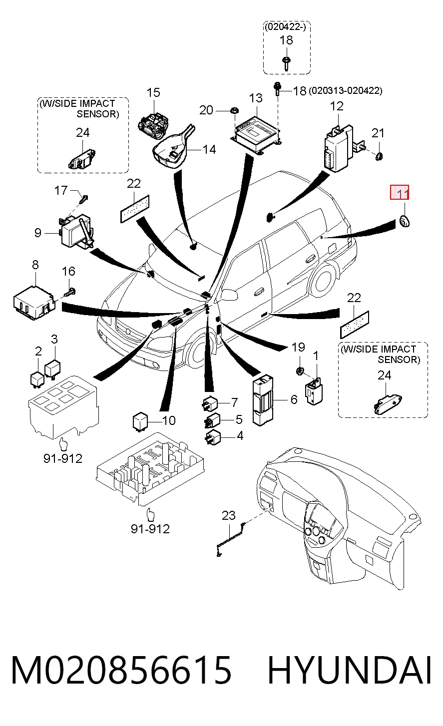 Cubre motor Hyundai Sonata  (2001-2005)