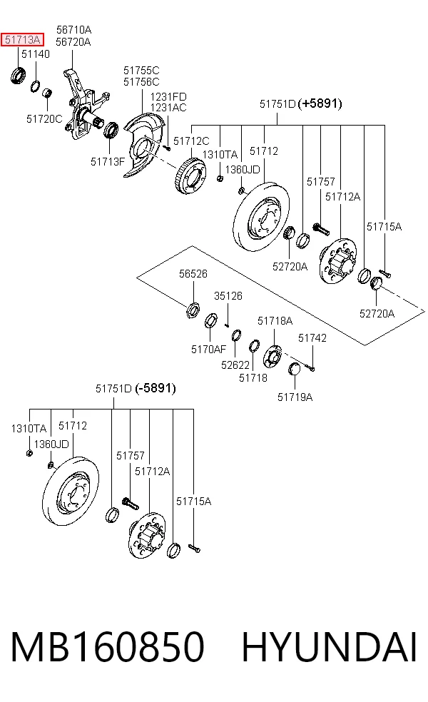 MB160850 Hyundai/Kia