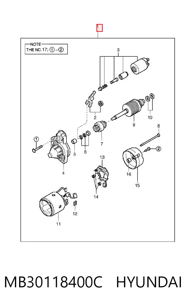 Motor de arranque M001T71811 Mitsubishi