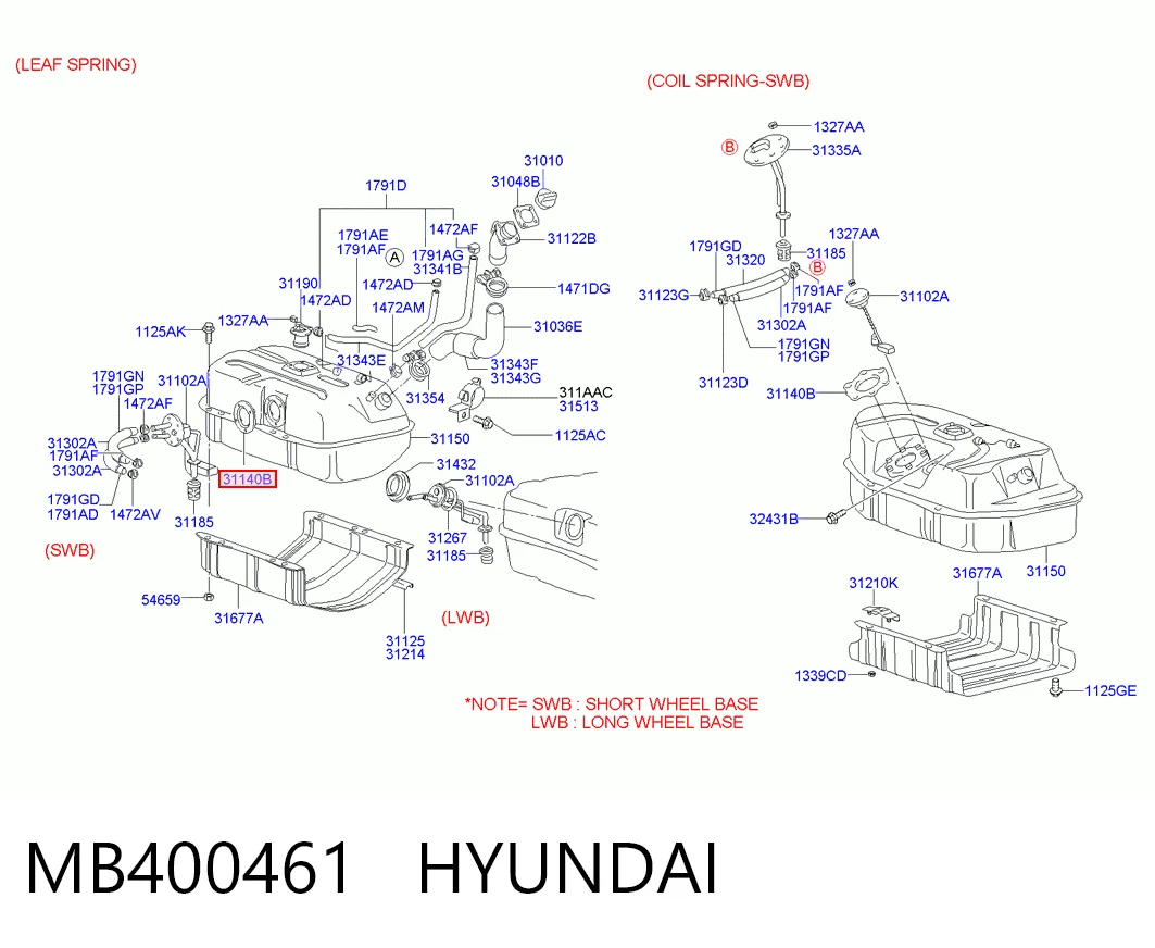 MB400461 Hyundai/Kia