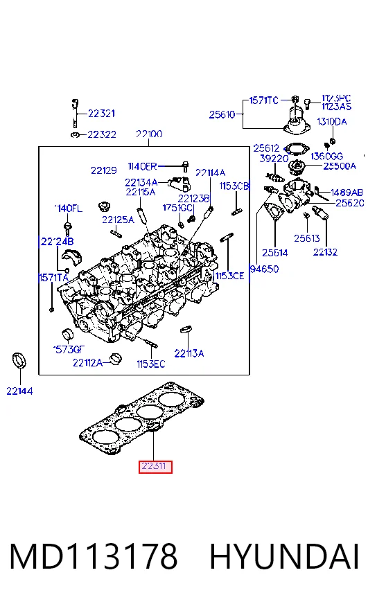 Junta de culata MD113178 Chrysler