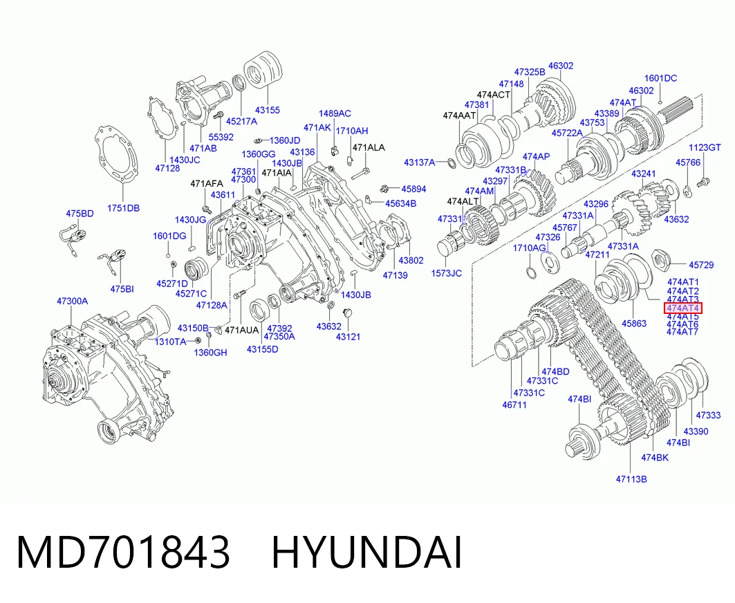MD701843 Hyundai/Kia