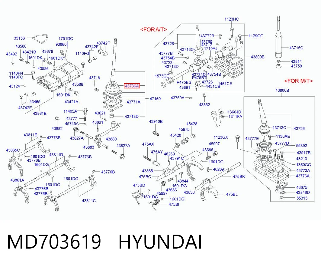 MD703619 Hyundai/Kia