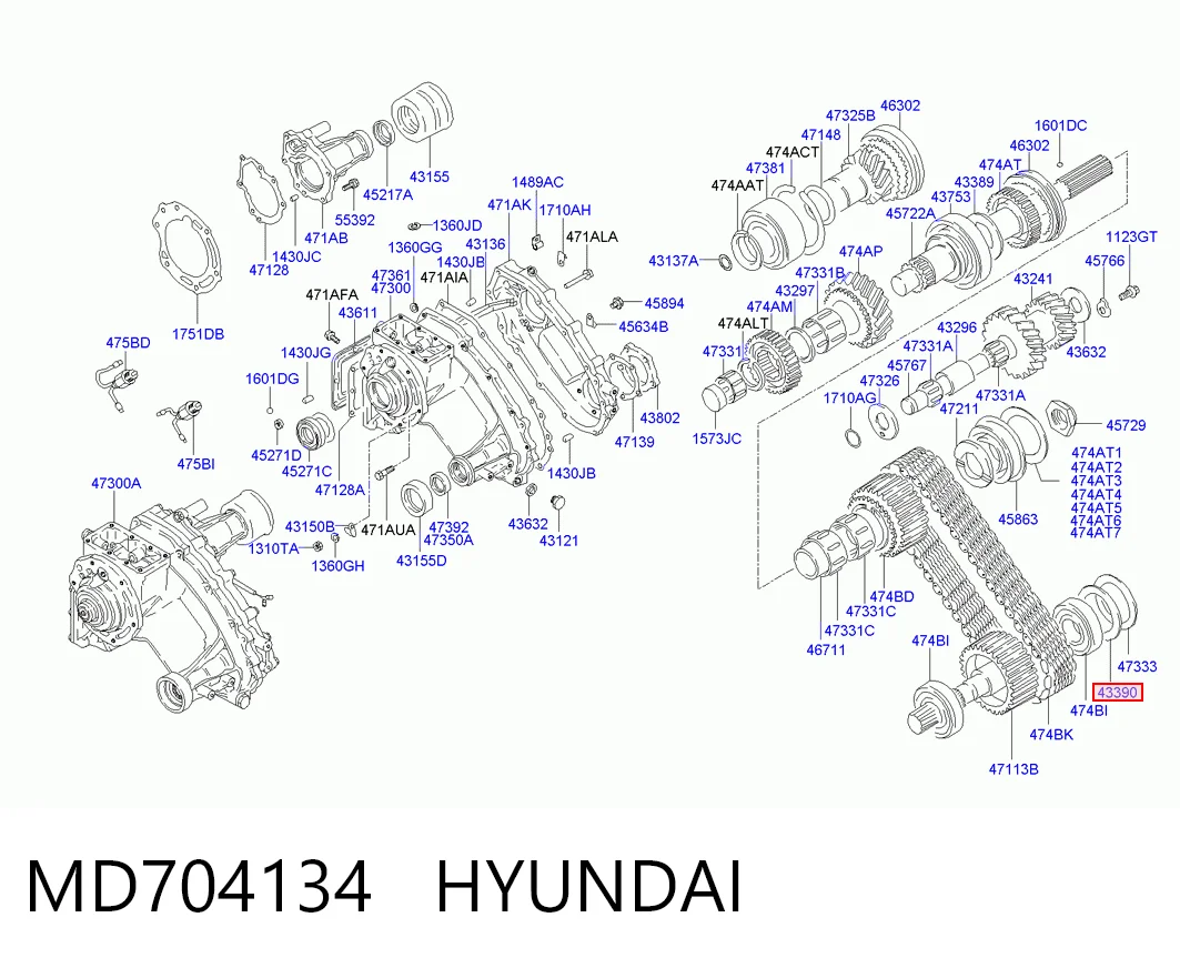 MD704134 Hyundai/Kia