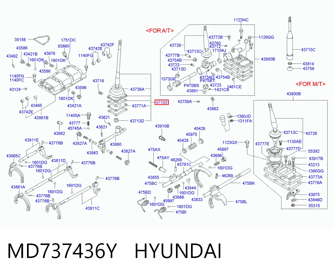 Pomo para Hyundai Galloper JK