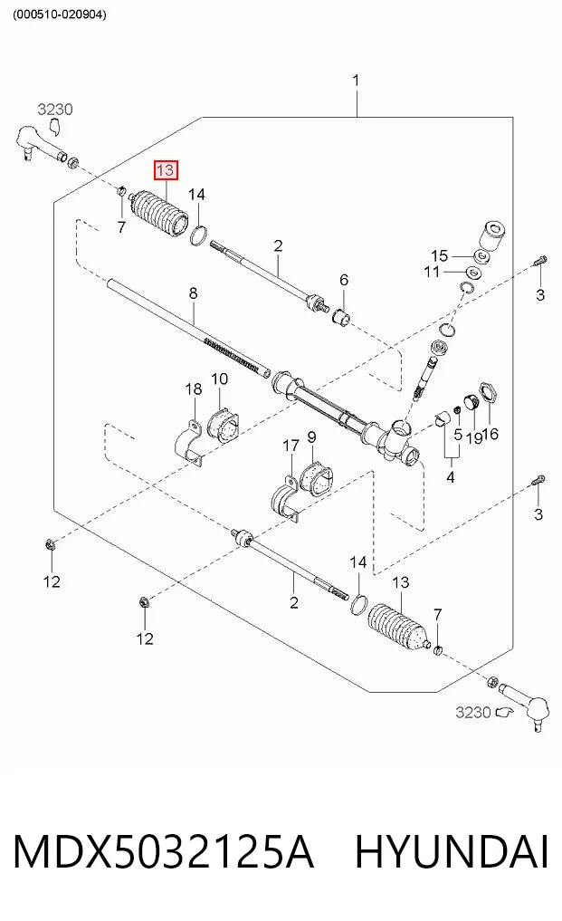 Guardapolvo de dirección KIA Rio CINCO/RX-V familiar (2002 - 2005) precio, desde 11,09 EUR