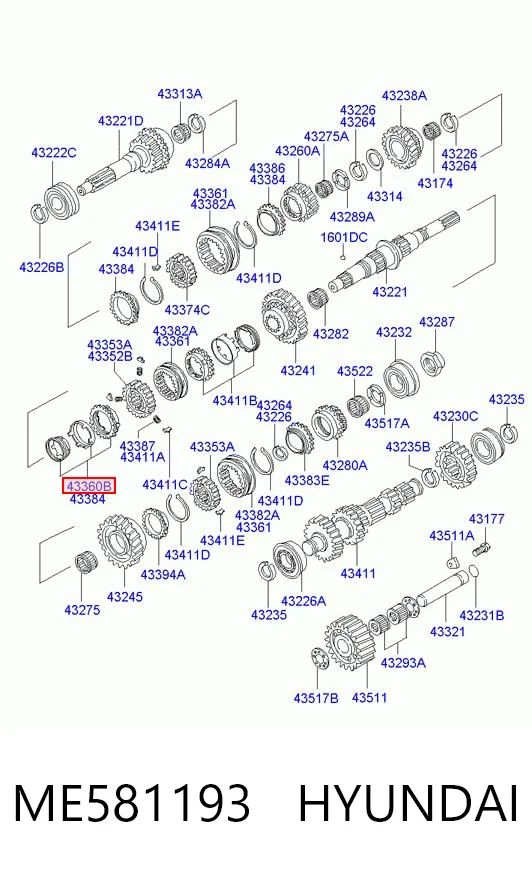 Anillo sincronizador ME581193 HYUNDAI